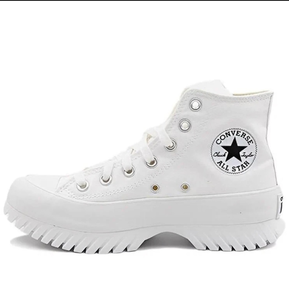 Converse Women's All Star White Platform Sneakers Lugged Sole Chuck Taylor